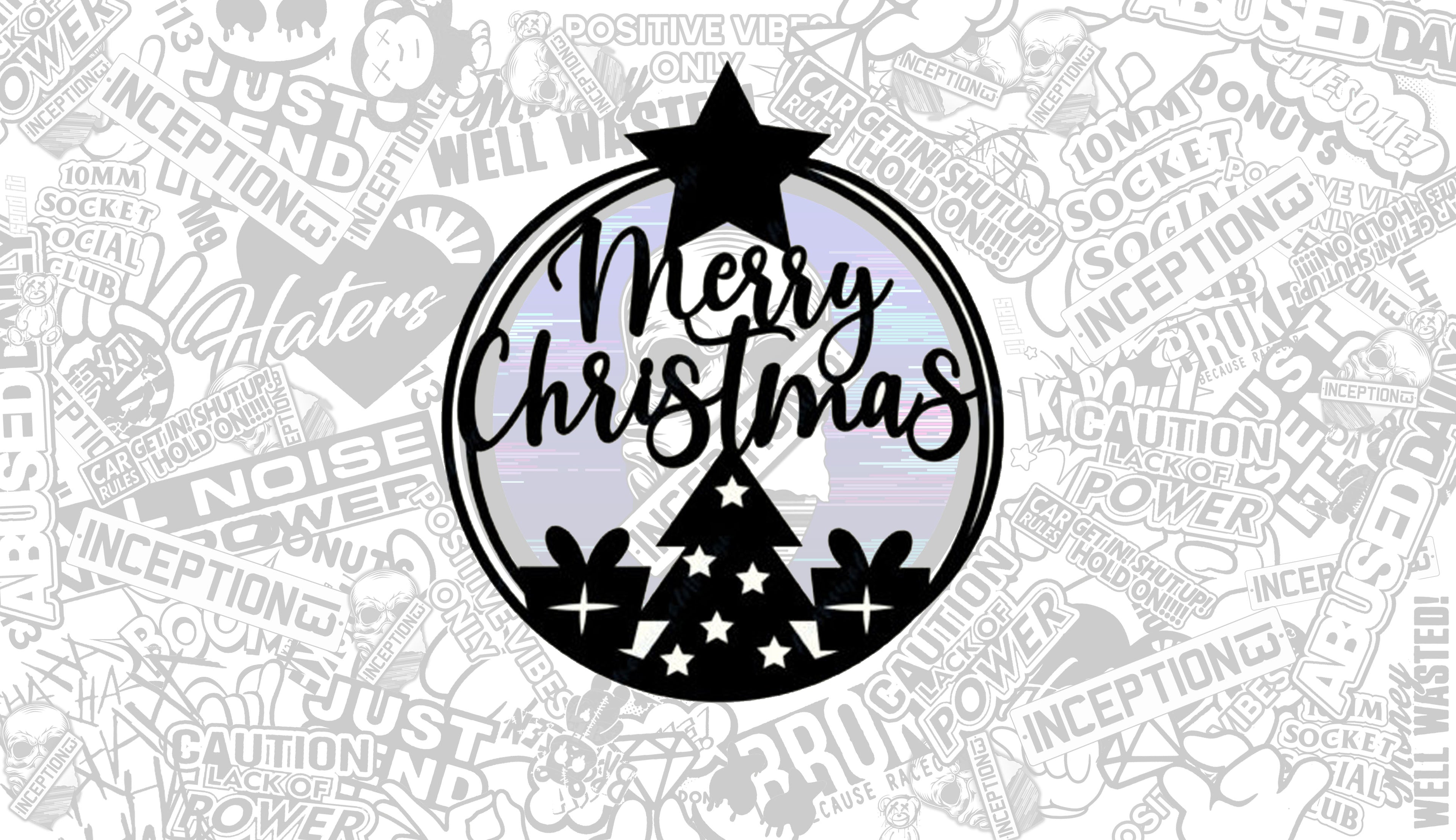 Circle Merry Christmas