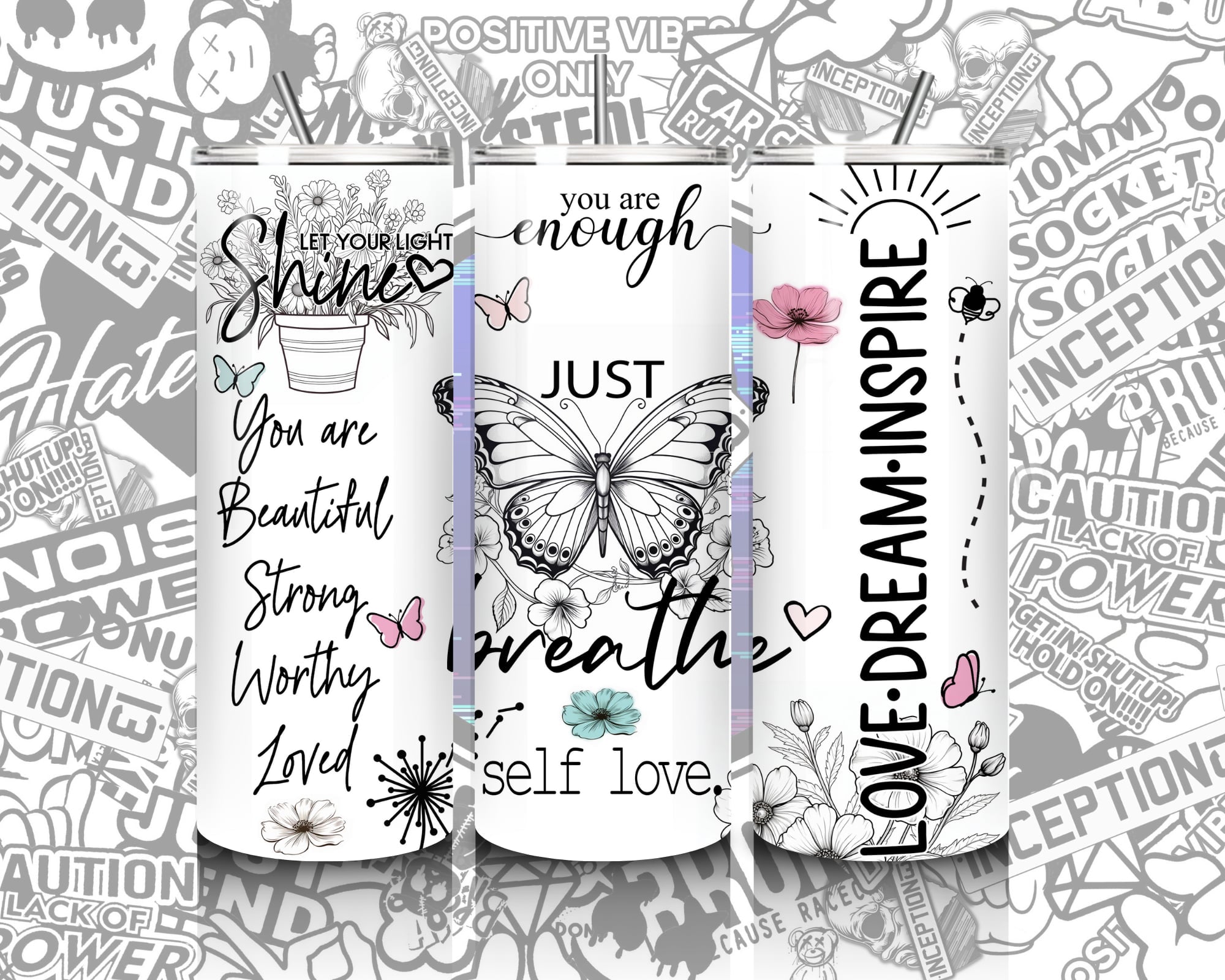 Self Love 20oz Hot/Cold tumbler.