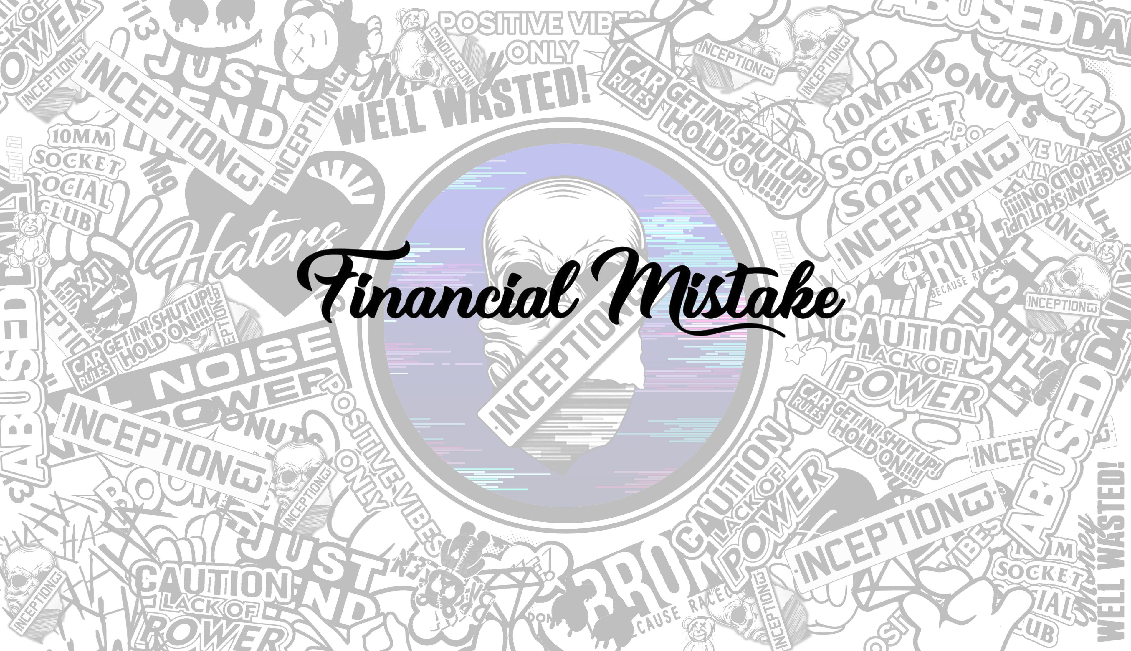 Financial Mistake Large sticker.