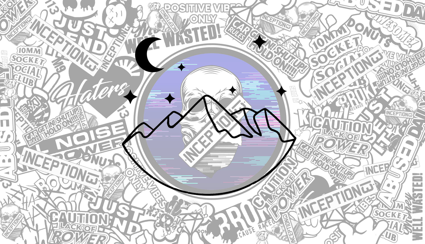 Moon and mountains