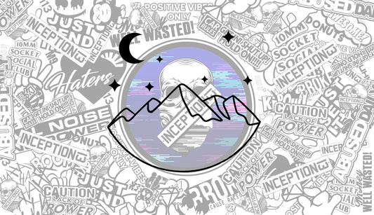 Moon and mountains