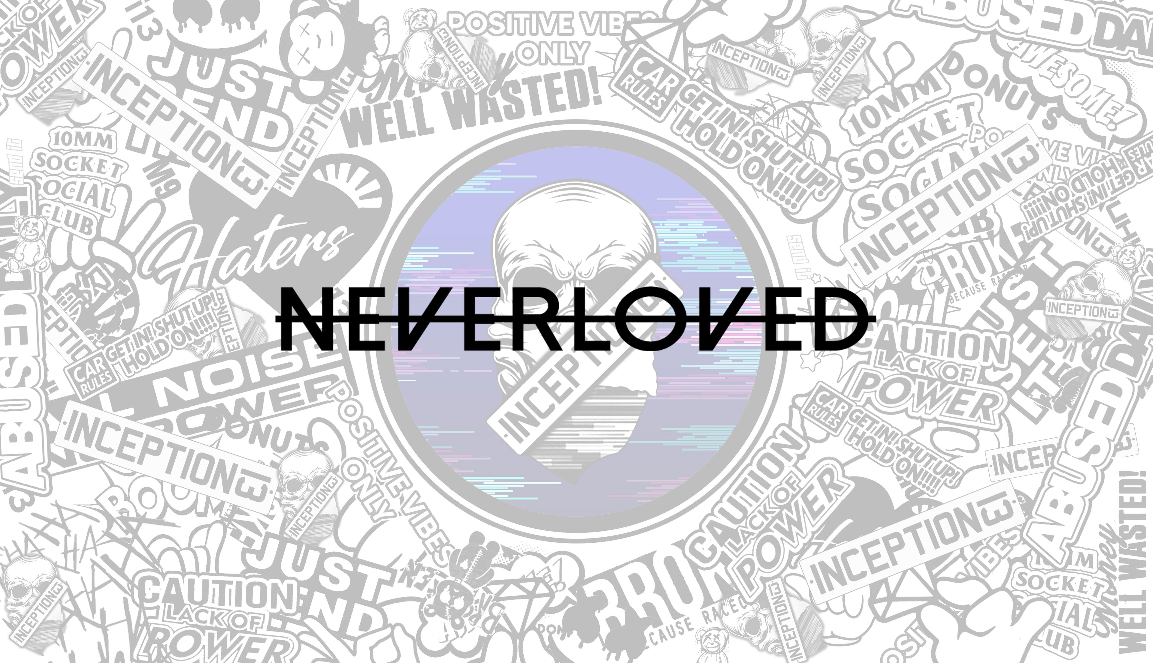 Never loved Large sticker