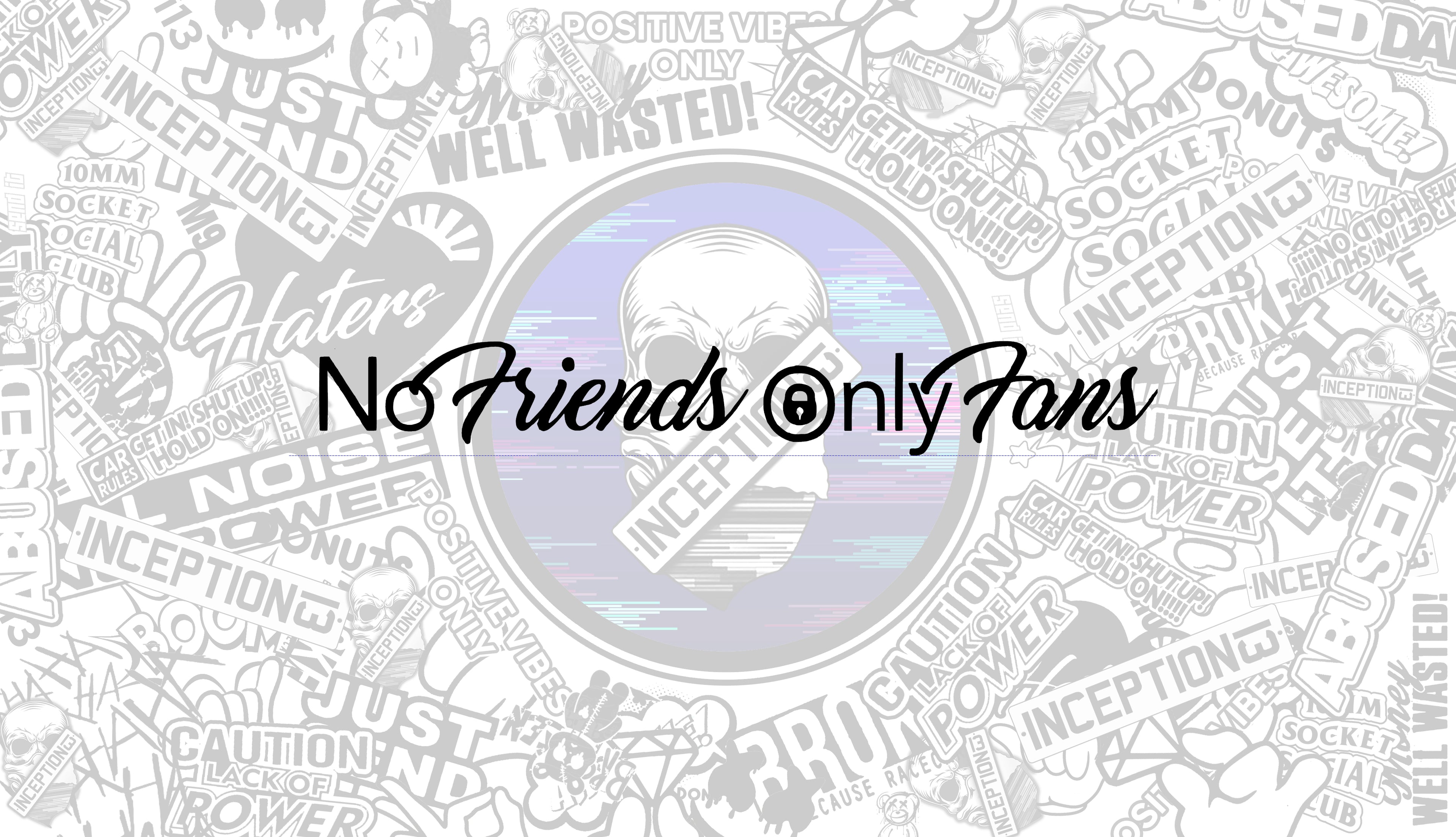 No Friends only Fans  large sticker