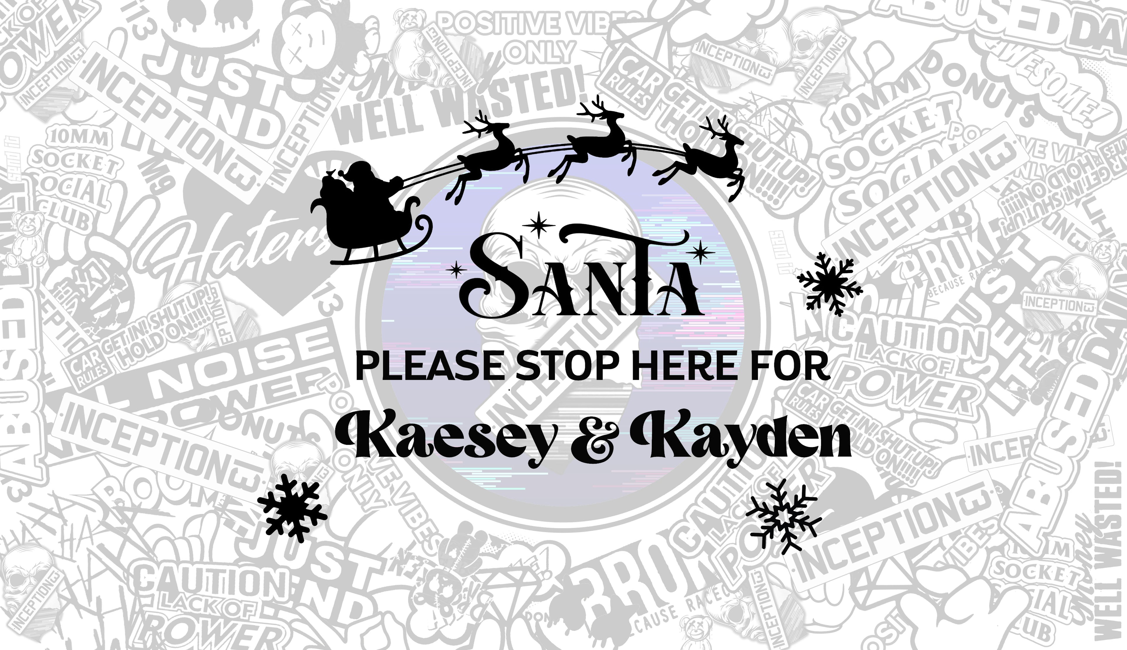 Personalised Santa please stop here