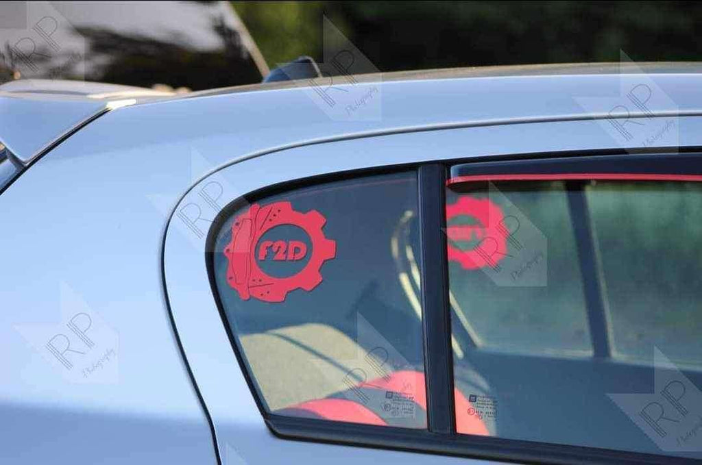 F2D Free to drive car sticker.