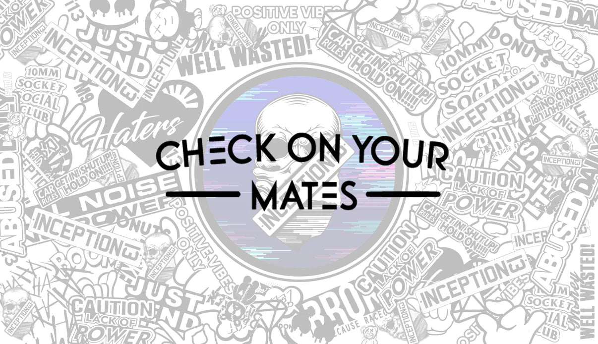Check on your mates Extra large sticker