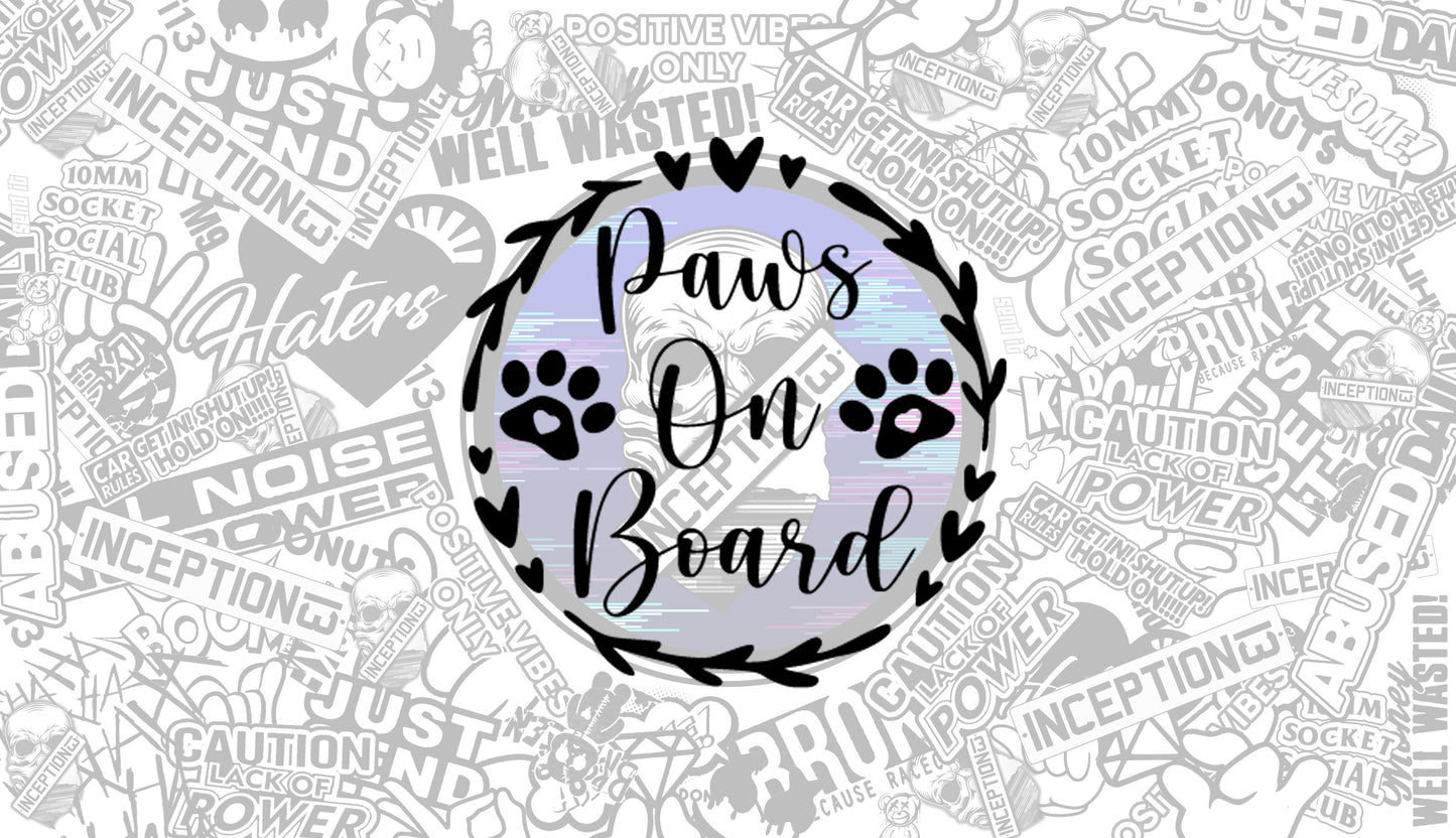 Paws On Board sticker