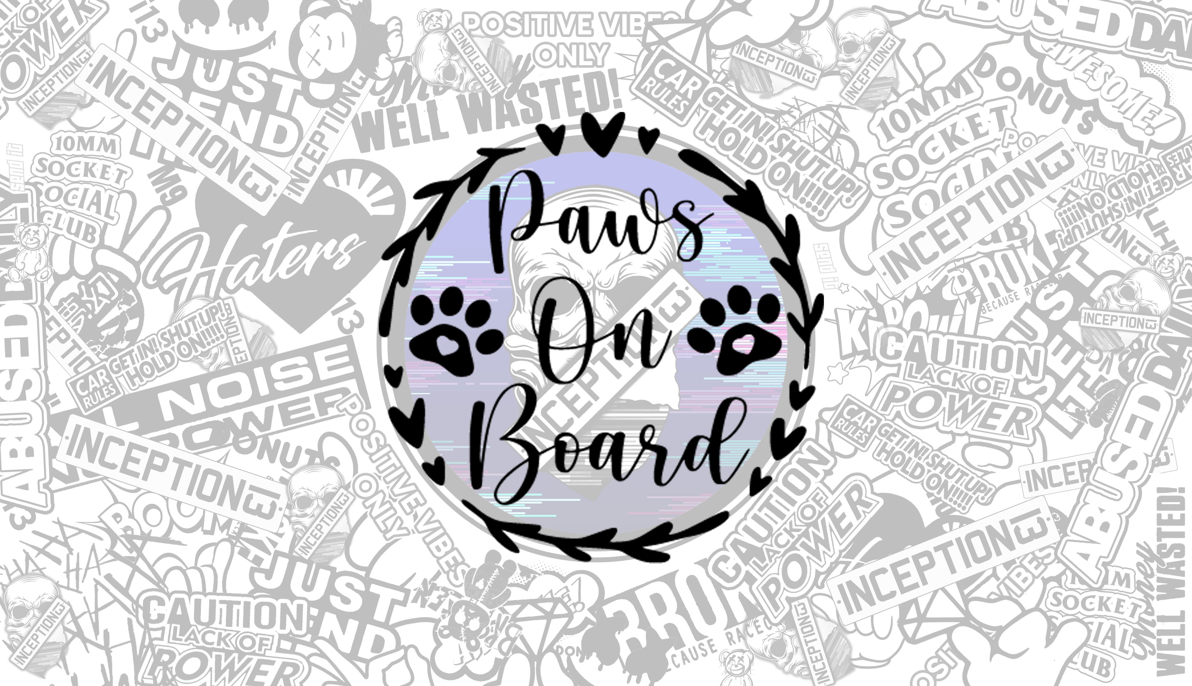 Paws On Board sticker