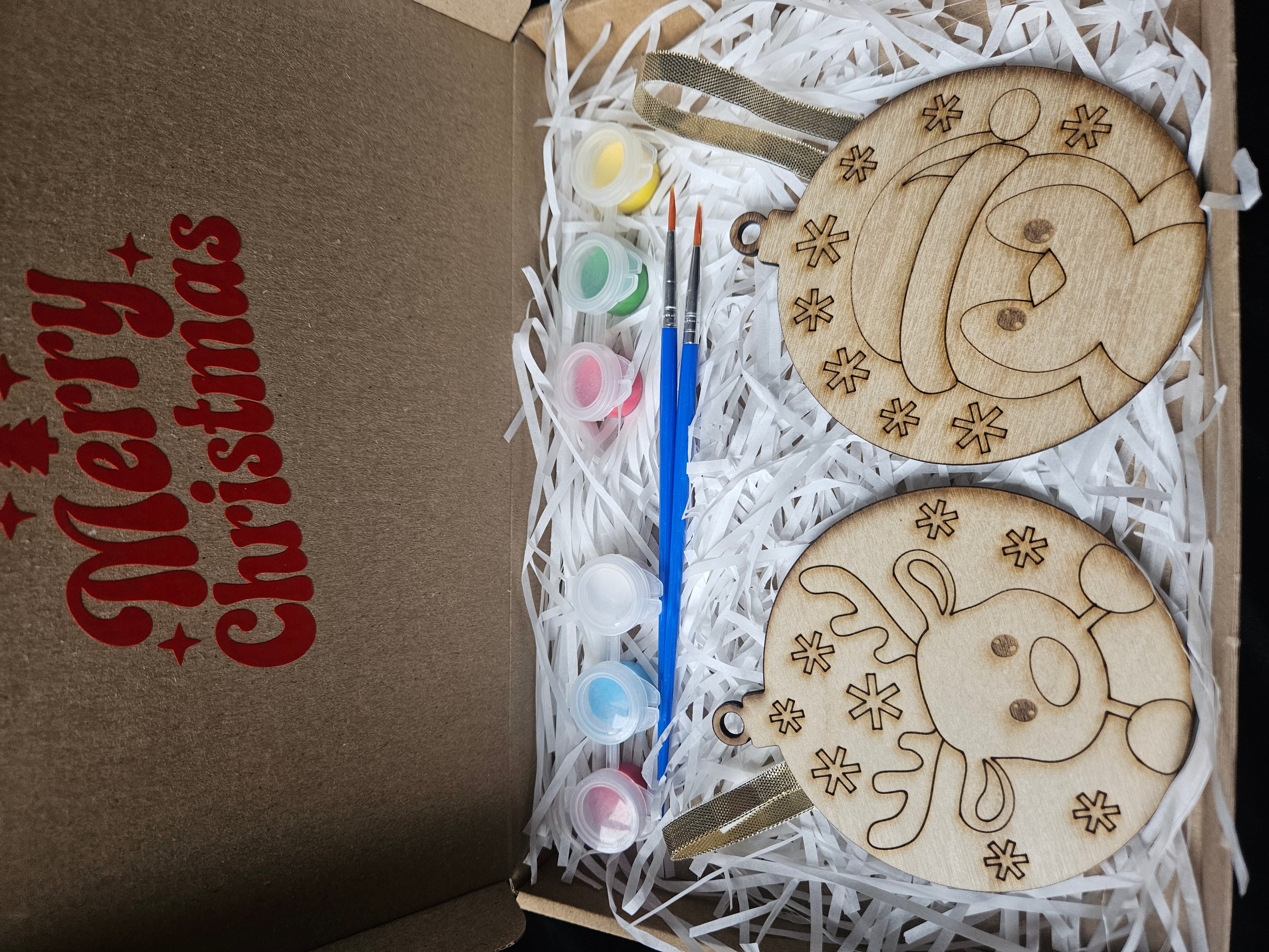 Paint your own wooden Bauble.