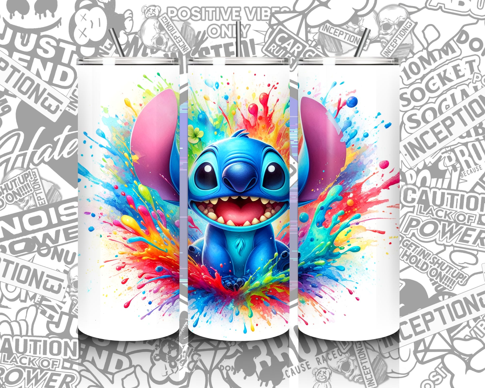 Watercolour Stitch inspired 20oz Hot/Cold tumbler.