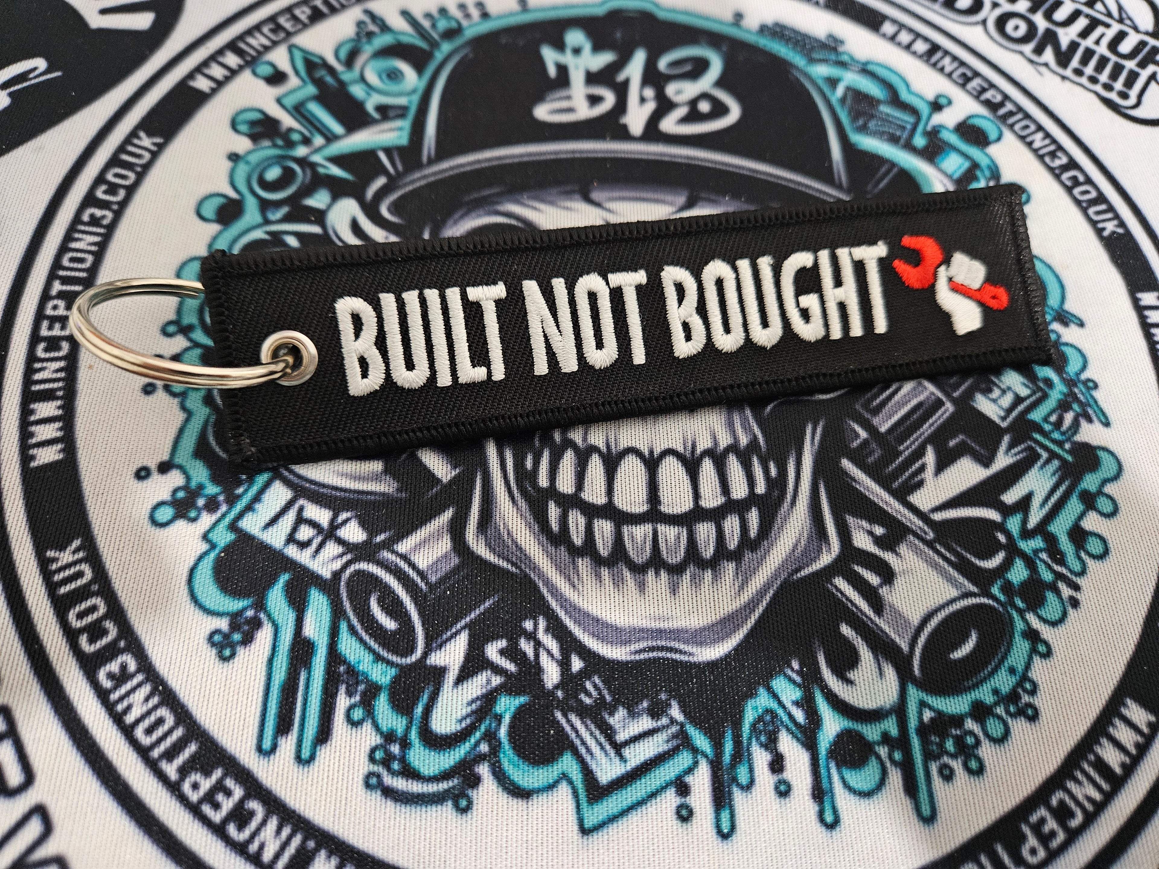 Built Not Bought Jet Tag keychain