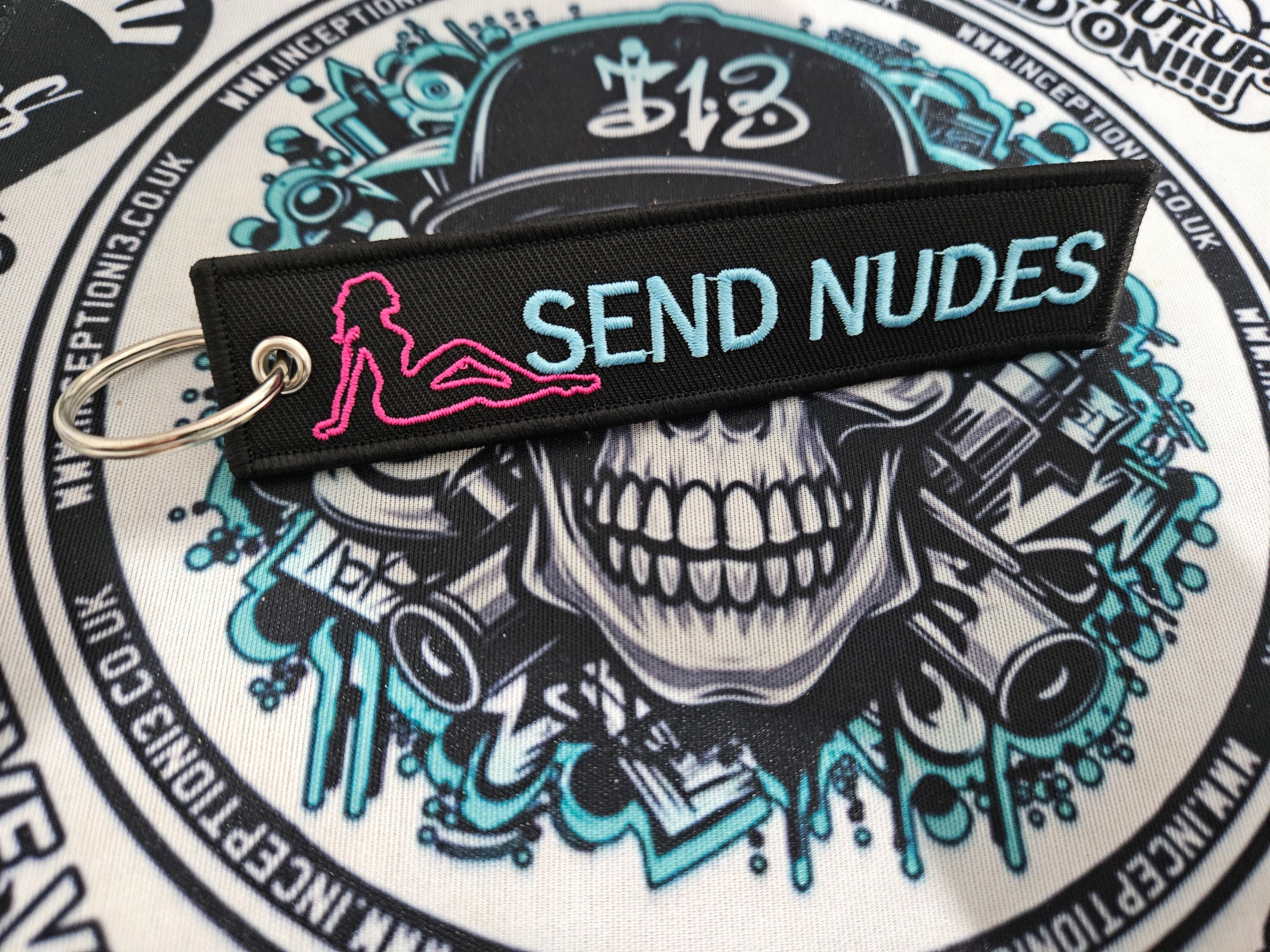 Send Nudes Jet Tag keychain