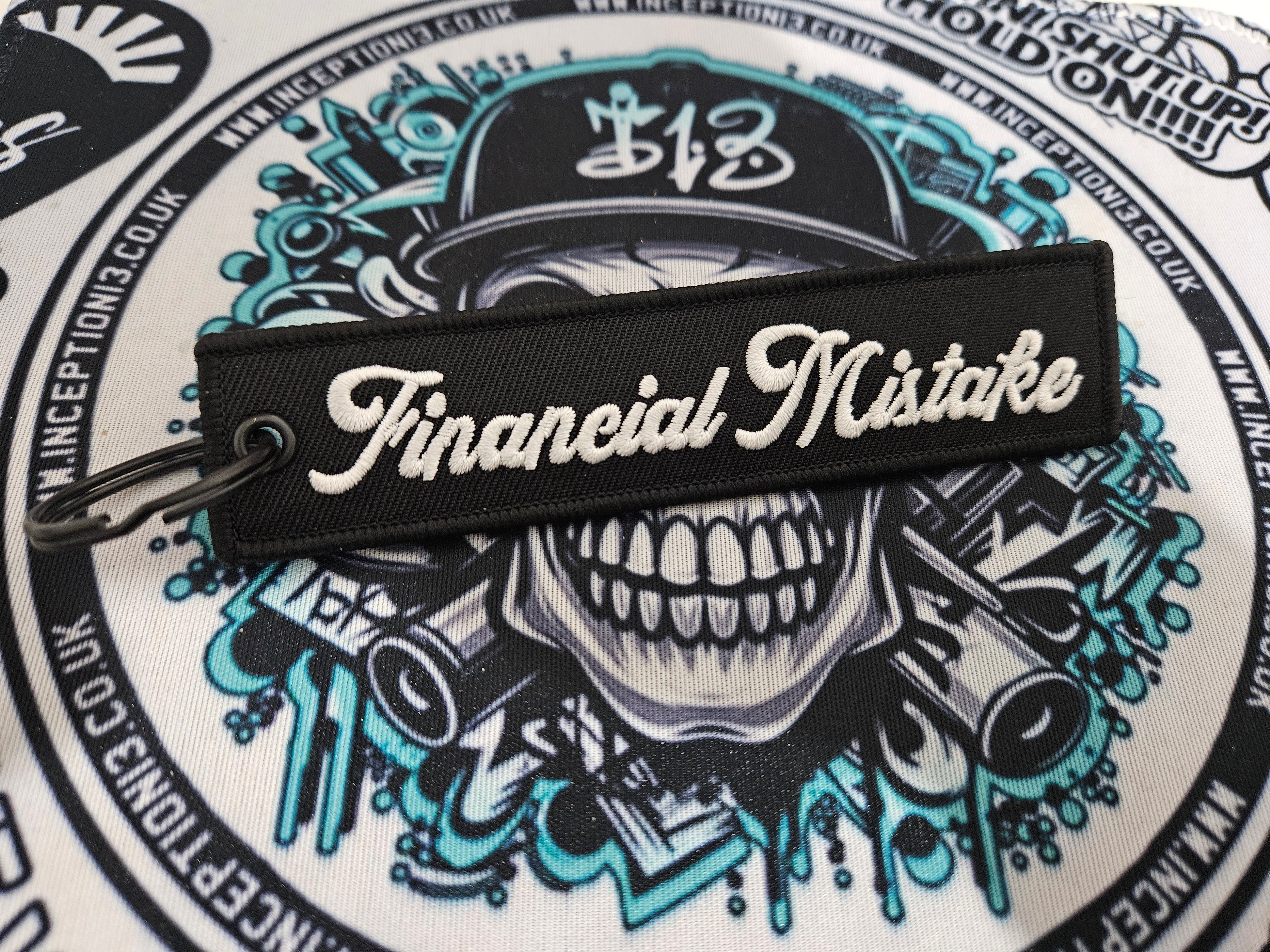 Financial Mistake Jet Tag keychain
