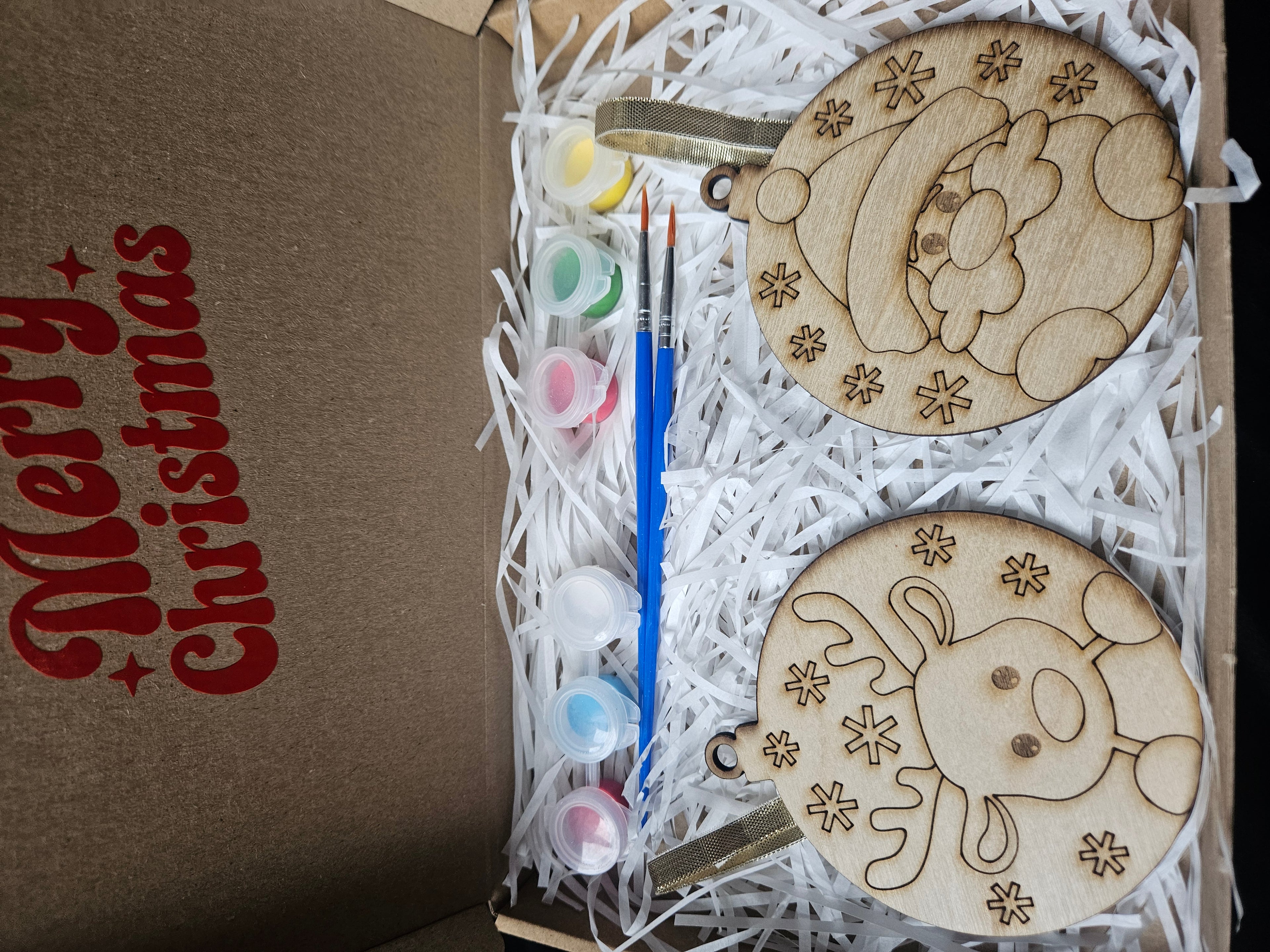 Paint your own wooden Bauble.