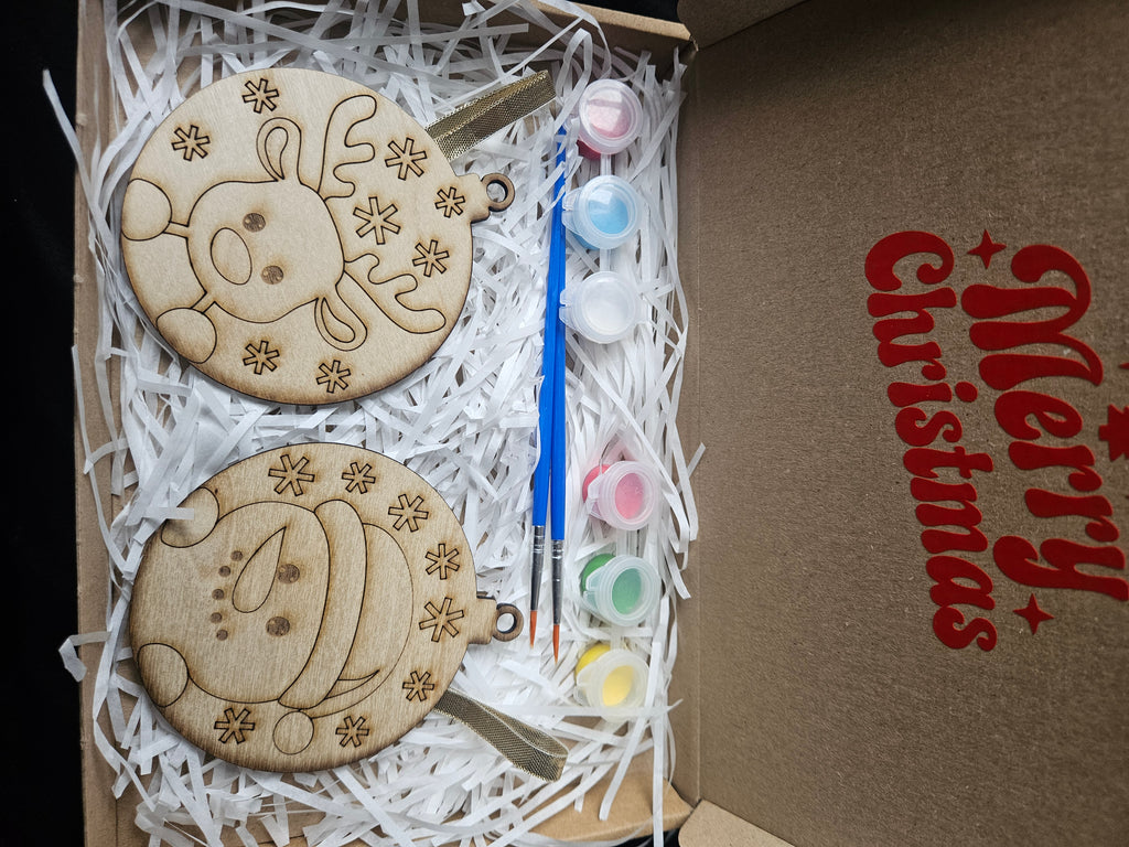 Paint your own wooden Bauble.